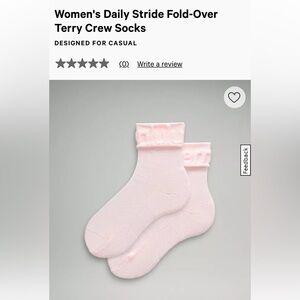 BNWT’S Lululemon Fold Over Terry Socks .